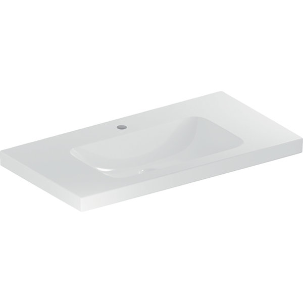 Geberit iCon Light Waschtisch, 90 cm x 48 cm, mit Hahnloch, ohne Überlauf,501840, Farbe: weiß/KeraTect von Keramag GmbH
