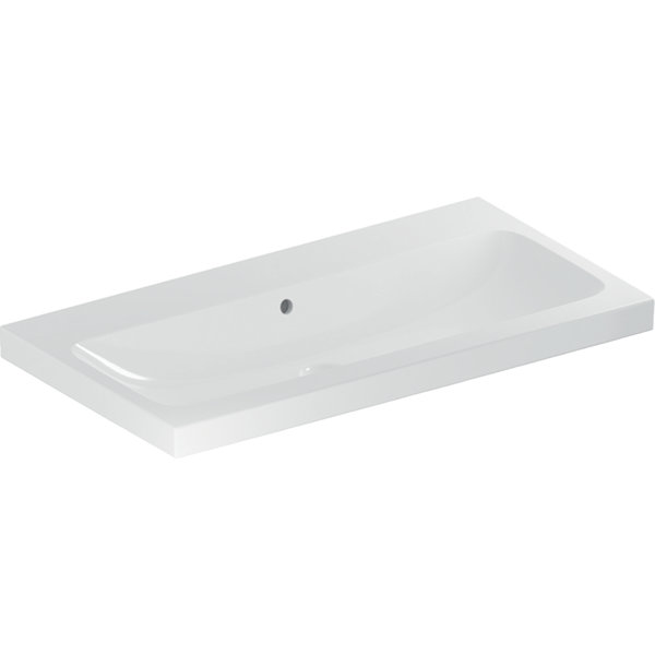 Geberit iCon Light Waschtisch, 90 cm x 48 cm, ohne Hahnloch, mit Überlauf,501836, Farbe: weiß von Keramag GmbH