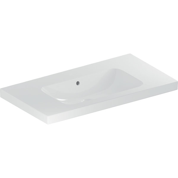 Geberit iCon Light Waschtisch, 90 cm x 48 cm, ohne Hahnloch, mit Überlauf,501840, Farbe: weiß/KeraTect von Keramag GmbH