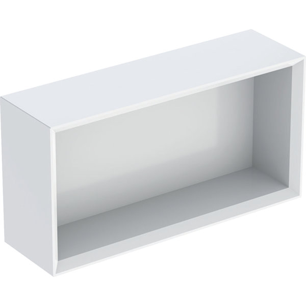 Geberit iCon Regal rechteckig, 45x23,3x13,2 cm, 502322, Farbe: Front/Korpus: weiß/lackiert hochglänzend, Griff: weiß/pulverbeschichtet matt von Keramag GmbH