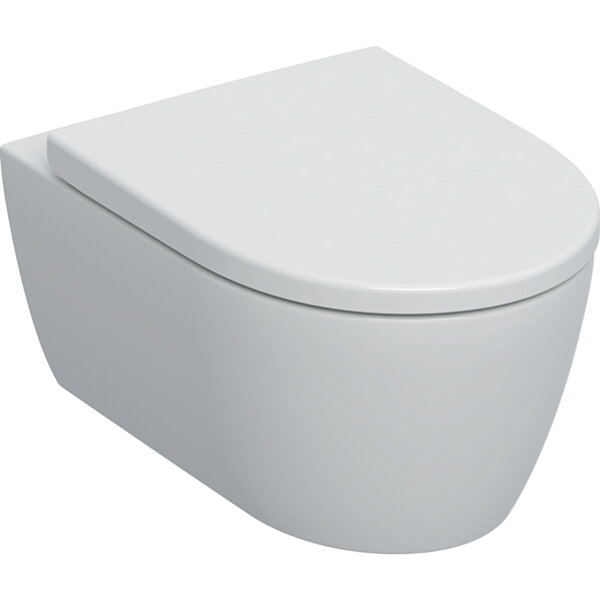 Geberit iCon Set Wand-WC Set, Tiefspüler, geschlossene Form, Rimfree, weiß/matt, mit WC-Sitz, 501.663.JT.1 von Keramag GmbH