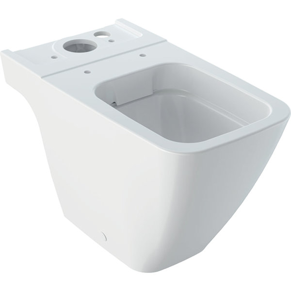 Geberit iCon Square Stand-WC rimfree, für AP-Spülkasten aufgesetzt, 200930, Tiefspüler, geschlossene Form, weiß, Farbe: Weiß, mit KeraTect von Keramag GmbH