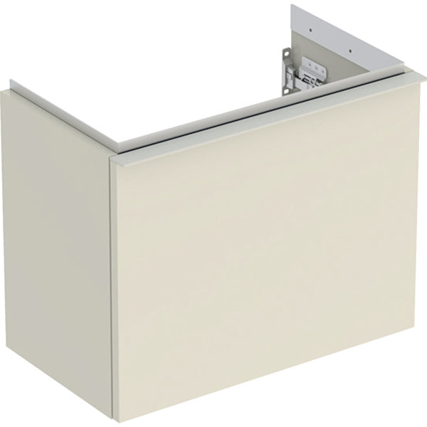 Geberit iCon Unterschrank für Handwaschbecken, 1 Schublade, 52x41,5x30,7 cm, 502302, Farbe: Front/Korpus: sand-grau/lackiert hochglänzend, Griff: sand-grau/pulverbeschichtet matt von Keramag GmbH