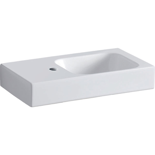 Geberit iCon Waschtisch 53x31cm, weiß, Ablagefläche links, Farbe: Weiß von Keramag GmbH