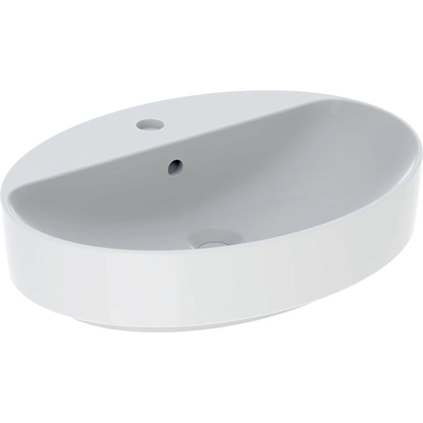 Keramag VariForm Aufsatzwaschtisch oval, 600x450mm, mit Hahnloch, mit Überlauf, Farbe: Weiß, mit KeraTect von Keramag GmbH