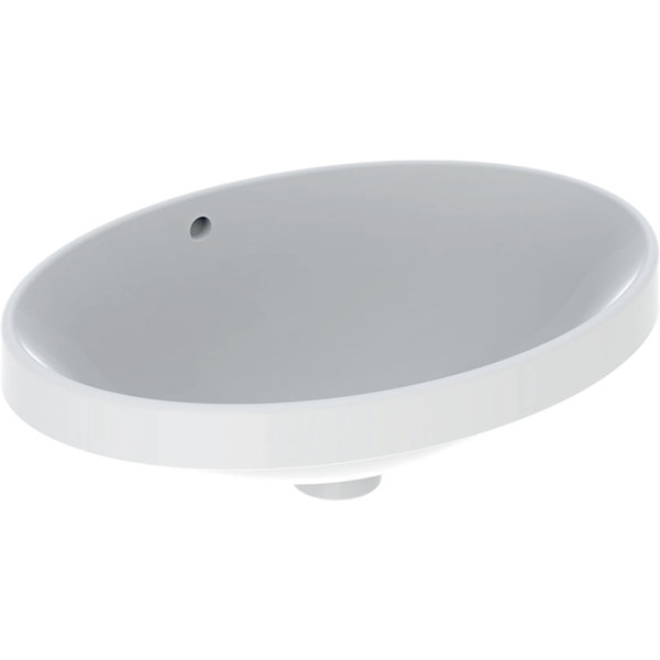Keramag VariForm Einbauwaschtisch oval, 550x400mm, ohne Hahnloch, mit Überlauf, Farbe: Weiß von Keramag GmbH