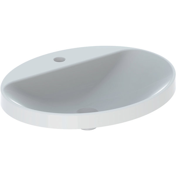 Keramag VariForm Einbauwaschtisch oval, 600x480mm, mit Hahnloch, ohne Überlauf, Farbe: Weiß, mit KeraTect von Keramag GmbH