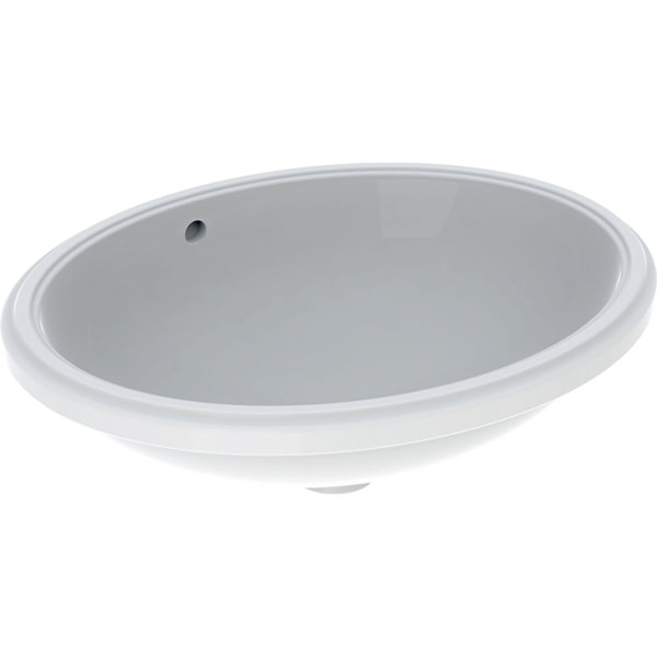 Keramag VariForm Unterbauwaschtisch oval, 500x400mm, ohne Hahnloch, mit Überlauf, Farbe: Weiß, mit KeraTect von Keramag GmbH