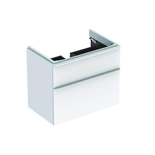 Keramag Geberit Smyle Square Waschtischunterschrank, 500353, 734x617x470mm, mit 2 Schubladen, Farbe: Weiß Hochglanz Lack - 500.353.00.1 von Geberit