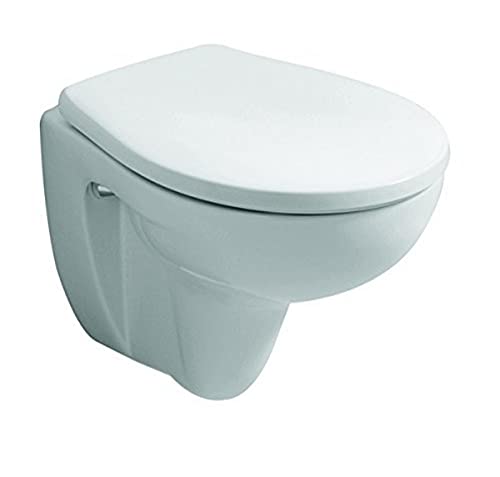 Geberit Renova Compact WC-Sitz / Toilettensitz Befestigung von oben: Absenkautomatik=nein, Befestigung=von oben, weiß / glänzend von Geberit