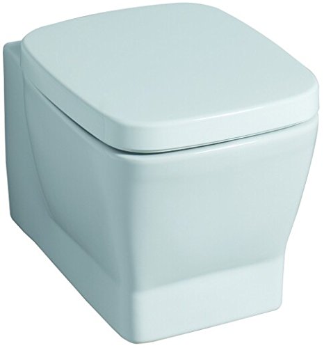 Toilettendeckel / WC – Sitz Silk | mit Deckel, Scharniere aus Messing, verchromt, mit Absenkautomatik, weiß | Material: Duroplast, Breite: 368 mm, Tiefe: 448 mm, Gewicht: 3,0 kg von Geberit