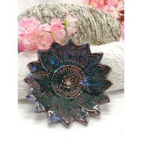 Seifenschale Keramik Stern Mandala Handgemacht Geschenk Badezimmer Hygiene Händewaschen Sauberkeit Landhaus Seifenablage Nachhaltig Blume von KeramikArtAnnett