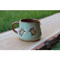Schildkröten Kaffeetasse, Keramik Becher, Handgemachte Tasse, Kaffeebecher Getöpfert von KeramikArtNatali