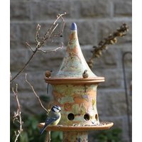 Vogelfutterhaus Zum Stecken Oder Hängen Aus Keramik von KeramikBoesl
