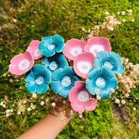 3 Stück Keramikblüte Rosa Margerite von KeramikBottke