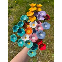 Blümchen 3 Stück Keramikblüte Margerite von KeramikBottke