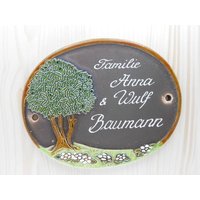 Keramiktürschild Baum von KeramikBottke