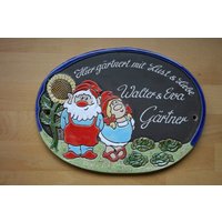Türschild Keramik Gartenzwerge Türschild Keramik Gartenzwerge von KeramikBottke