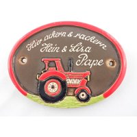 Türschild Keramik Trecker Rot Türschild Keramik Trecker Rot von KeramikBottke