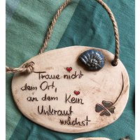 Gartenschild Unkraut 1stück Gartenschild Unkraut 1stück von KeramikEmotion