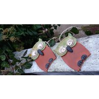 Kleine Eulen | 2Er Set Aus Keramik, Handgemachtes Unikat, Mobile, Dekoration von KeramikHausSTJ