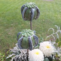 Mohnkapseln 2Er-Set, Beetstecker Aus Keramik, Handgemachtes Unikat Mohnkapseln 2Er-Set, Beetstecker Aus Keramik, Handgemachtes Unikat von KeramikHausSTJ