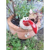 Zaunshocker Vogel, Fantasievogel, Schnabeltier, Schräger Handgemachtes Unikat, Keramik, Gartendeko Zaunshocker Vogel, Fantasievogel, Schnabeltier, Schräger Handgemachtes Unikat, Keramik, Gartendeko von KeramikHausSTJ