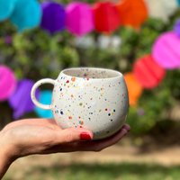 Großer Becher, Tasse, Keramik Kugelbecher Kaffeetasse Egg Back Home Party Ball Mug 500 Ml Oder Kleiner Becher 250 Geschenk Zu Weihnachten von KeramikLiebePortugal