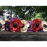 8 Keramikblumen Anemone von KeramikPetraBottke