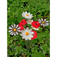 Keramikblumen Sommermix 10 Stück von KeramikPetraBottke