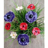 Keramiklumen Anemonenmix 9 Stück von KeramikPetraBottke