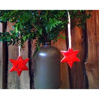 Keramiksterne 6 Stück in Rot Keramiksterne 6 Stück in Rot von KeramikPetraBottke