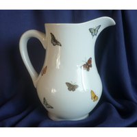 Milchkrug Aus Keramik , Frühstück, Milch, Schmetterlinge von KeramikarteSigrun
