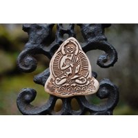 Pinnwand Magnet "Buddha" Kühlschrank/Keramik Aus Naturweißem Ton, Braun Patiniert Für Sinnspruch Weisheit Affirmation - Ca. 5 cm von KeramikimLandhaus