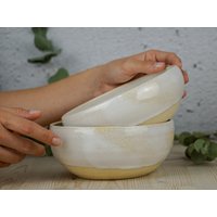 Handgemachte Große Keramik Schale Oder Servierschale von KeramikoPottery