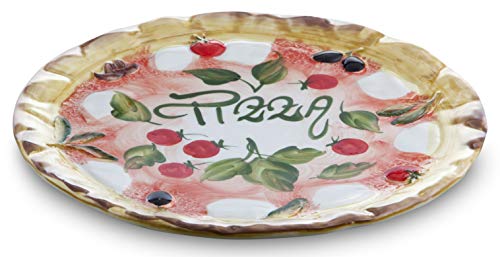 6X Bassano Ausgefallene italienische Keramik, runde Pizzateller 32 cm von Keramikpool