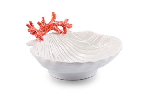Bassano italienische Keramik Beistell- Schale mit Korallen Dekor 16x15 von Keramikpool