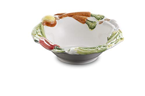 Bassano italienische Keramik Runde Gemüse- Salat- Schale 24x8 von Keramikpool