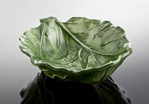 Bassano italienische Keramik Salat Beistellschale in Form eines Blattes 20x18 von Keramikpool