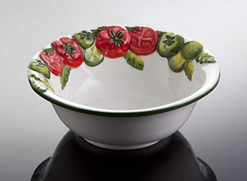 Bassano italienische Keramik runde Salat- Tomaten- Beistell- Schale 17x6 RV von Keramikpool