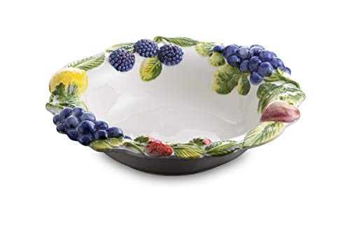 Bassano italienische Keramik runde mediterranes Obstschale 28x28 von Keramikpool