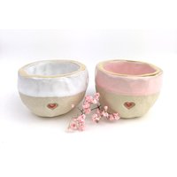 Eierbecher Keramik Mit Herz Und Gold Eierbecher Keramik Mit Herz Und Gold von Keramikseele