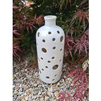 Keramikwindlicht Flasche Gartenkeramik von Keramikstuebchen