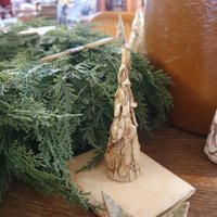 Tannenbaum Nr.160, Steinzeug Keramik, Unikat, Dekoration, Geschenk, D= 3 cm, H= 10, 5 cm von Keramikunikate