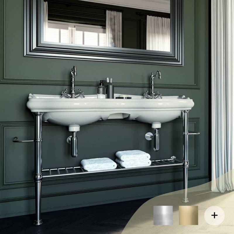 Doppelwaschbecken Retro/Vintage Serie Oxford von Kerasan Doppelwaschbecken Retro/Vintage Serie Oxford von Kerasan von Kerasan