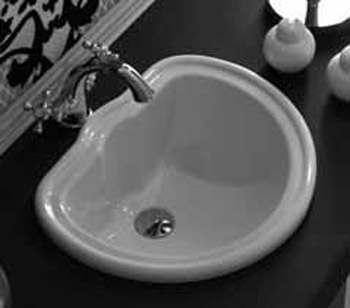 Einbauwaschbecken Retro/Vintage Serie Oxford Weiß von Kerasan von Kerasan