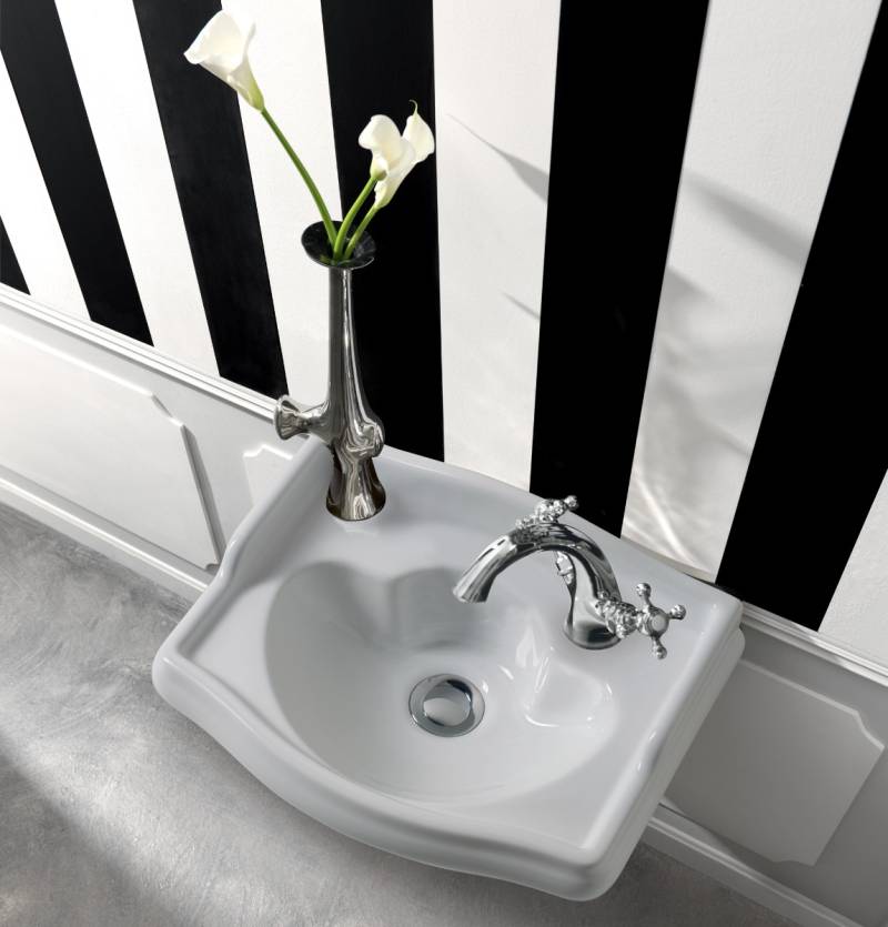 Gästewaschbecken Retro/Vintage Serie Oxford Weiß von Kerasan Gästewaschbecken Retro/Vintage Serie Oxford Weiß von Kerasan von Kerasan