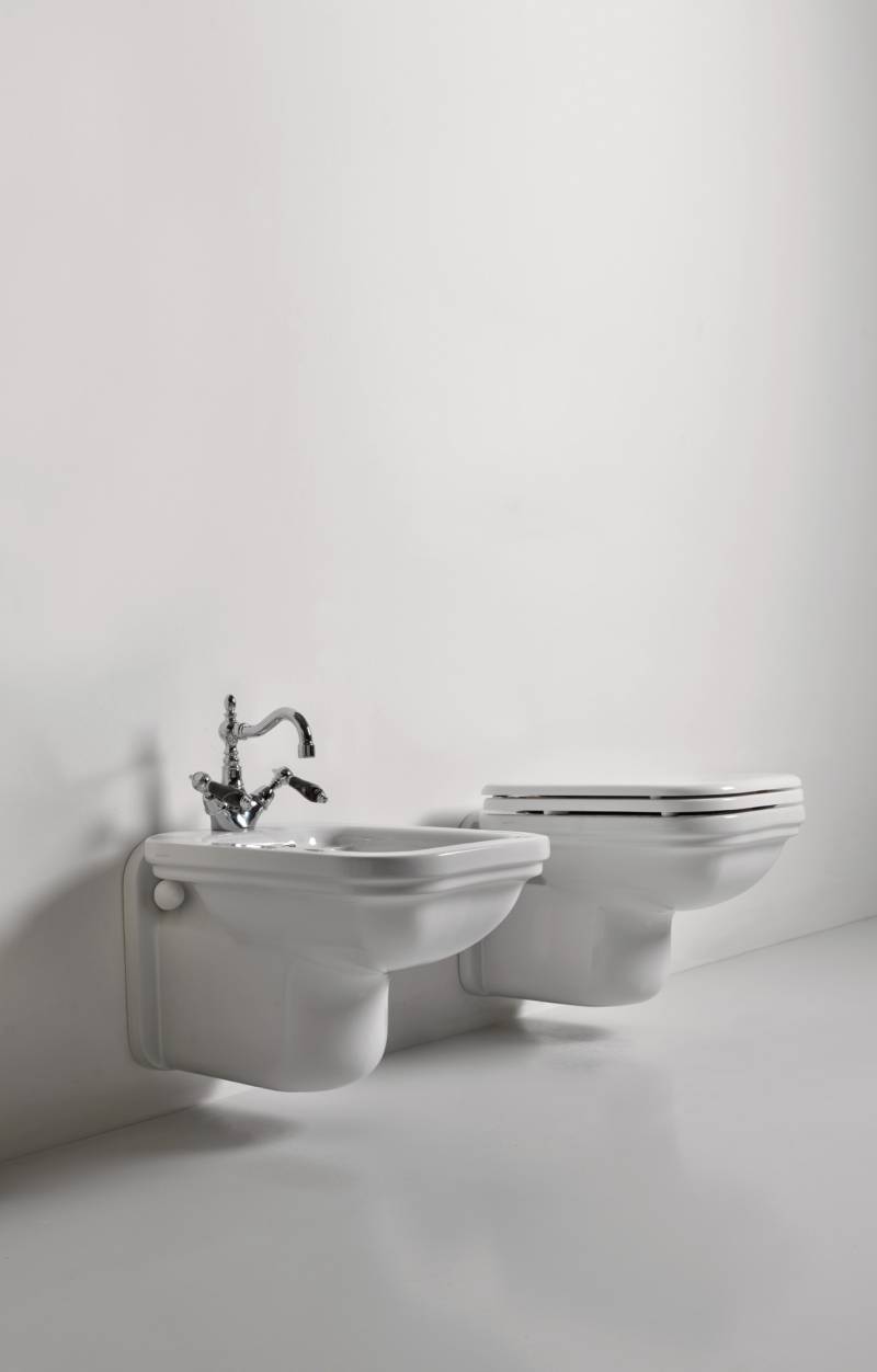 WC wandhängend Retro/Vintage Serie Waldorf Weiß von Kerasan von Kerasan