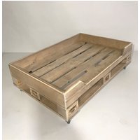 Hundebett in Palettenoptik Vintage Gebeizt Und Handarbeit Hergestellt von KerbholzGmbHCoKG