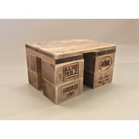 Palettenmöbel, Tritt in Palettenoptik Vintage Gebeizt Und Handarbeit Hergestellt von KerbholzGmbHCoKG